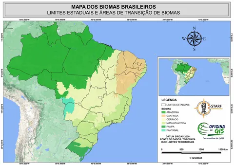 Mapa dos Biomas do Brasil